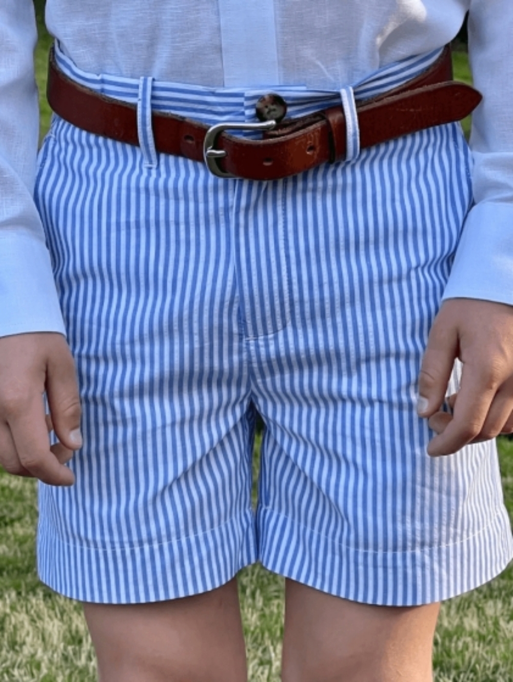 Sweetgrass Seersucker Shorts by Brown Bowen